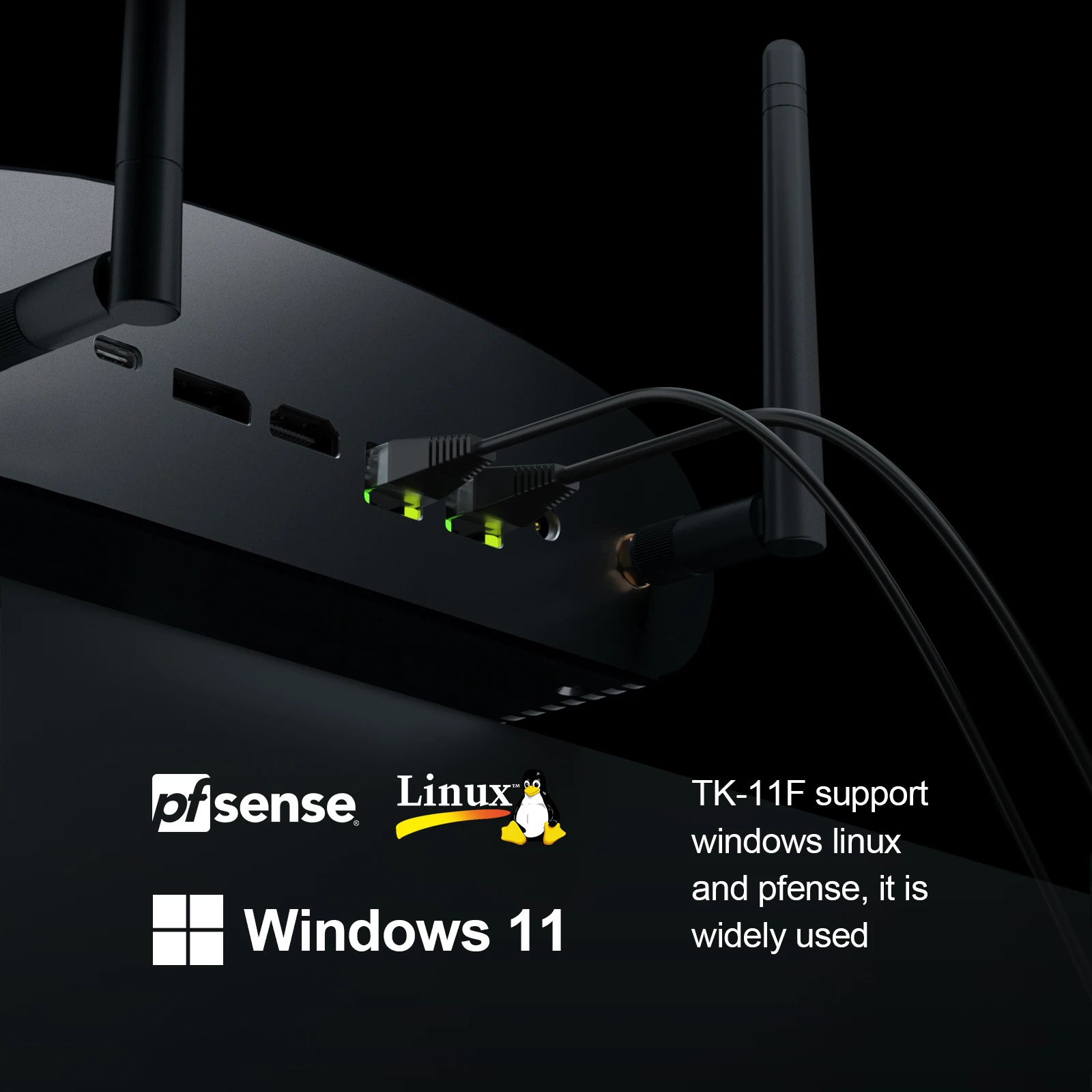 Chatreey TK11-F Mini PC comes with dual gigabit network ports and supports the installation of multiple systems to meet various scenarios and needs.